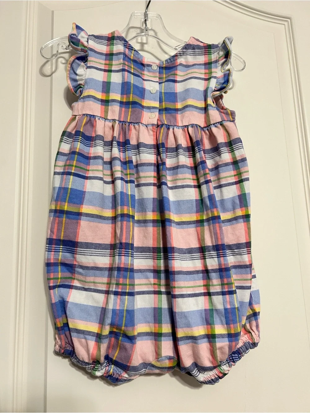 Ralph Lauren Plaid Ruffle Baby Romper